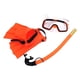 thumbnail image 1 of Set de snorkel, gafas de buceo, máscara de snorkel para deportes acuáticos al aire libre, verano Naranja EUTalla 35to39, 1 of 8