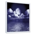 thumbnail image 3 of Designart 'Full Moon Night in Cloudy Sky V' Nautical & Coastal Framed Canvas Wall Art Print, 3 of 5