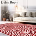 thumbnail image 2 of ODIKA 4'x6' Machine Washable Non-Slip Area Rug, Celtic Knot with Traditional Braided Interlace High Traffic Rug with Pad, Red, 714373, 2 of 8