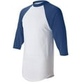 thumbnail image 3 of Men's Regular fit Two Tone 100% Ring-Spun Combed Cotton Raglan ¾ Sleeve Baseball T-Shirt., 3 of 8