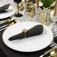 thumbnail image 2 of VeZee's White / Gold Rim Hammered Plastic 13" Chargers (48 Count) - Great for Dinner Parties, 2 of 4
