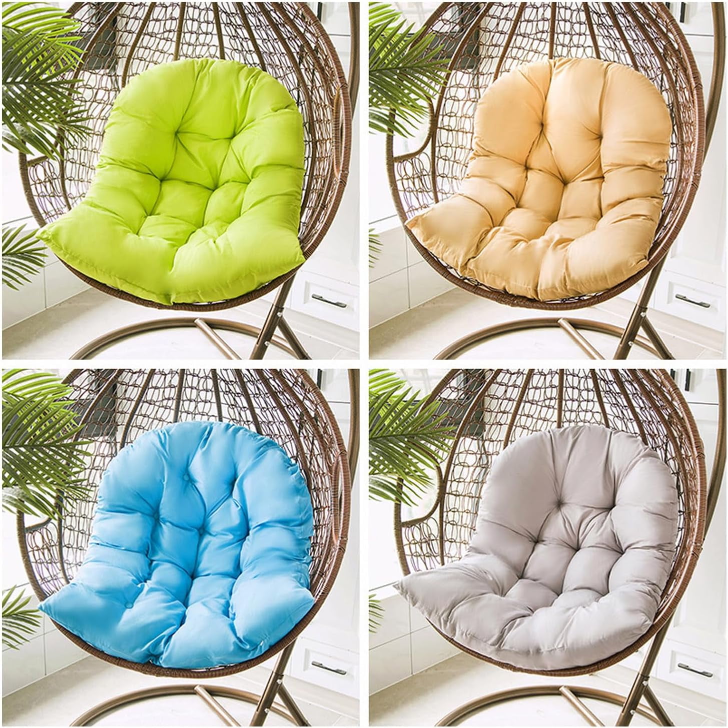 XmhyTop Outdoor Patio Bench Cushion, Seat Pads for Wicker Chairs, Settees & Porch Swing Patio Furniture 31*38*7.08inch (Light Grey)