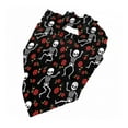 thumbnail image 5 of Honeii Skeleton with Roses print Pet Bandana，a stylish triangle accessory perfect for small to large dogs, puppies, and even cats, 5 of 5