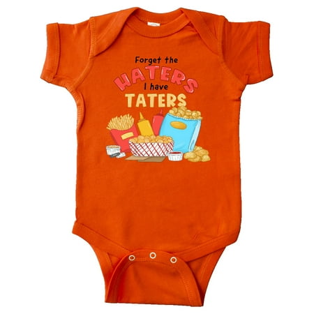 

Inktastic Forget the Haters I Have Taters with Fries and Gift Baby Boy or Baby Girl Bodysuit
