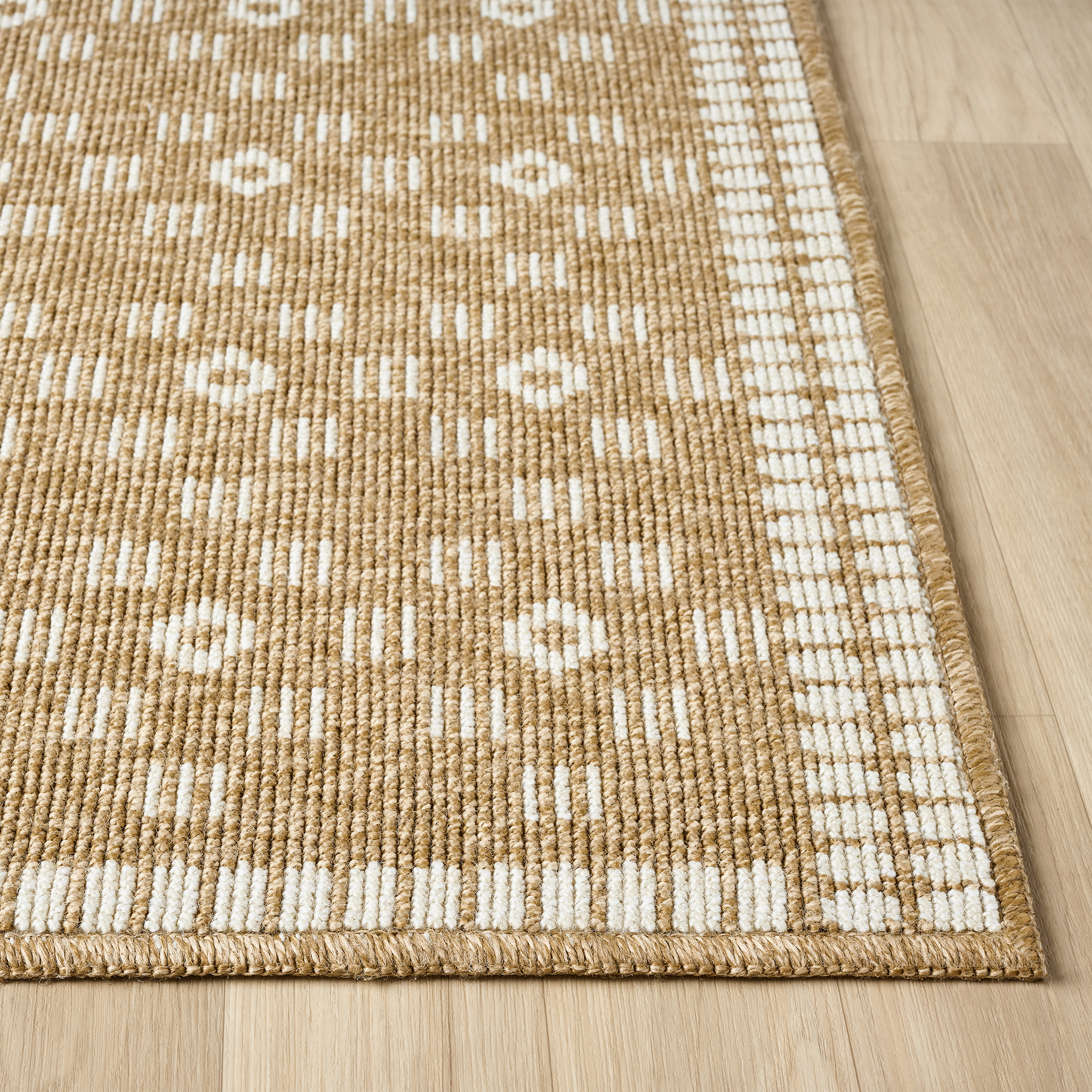 Better Homes & Gardens Taupe/Ivory Liz Crafted Geo Indoor Area Rug, 90" x 116"