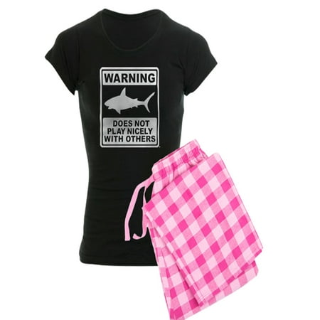

CafePress - Shark Does Not Play Nicely - Women s Dark Pajamas