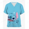 thumbnail image 4 of Camisetas de mujer Y2k Lilo & Stitch Camiseta de hospital con cuello en V y bolsillo Disney Nueva ropa de verano Uniforme de enfermera Uniforme con cuello de bolsillo Y2k, 4 of 4
