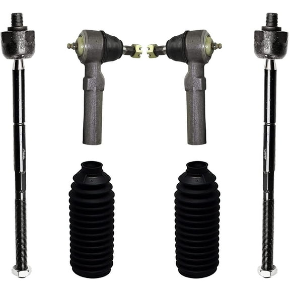 Detroit Axle - Front Tie Rods for 2001-2010 Chrysler PT Cruiser, 2000 2001 2002 Chrysler Plymouth Neon, 4 Inner Outer Tie Rods, 2 Boots, Replacement