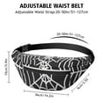 thumbnail image 3 of Fanny Pack Black Halloween Spider Webs Waist Pack Bag,Running Cross Bag,Waterproof Large Fanny Packs for Women Men for Travel Running Hiking Cycling, 3 of 6