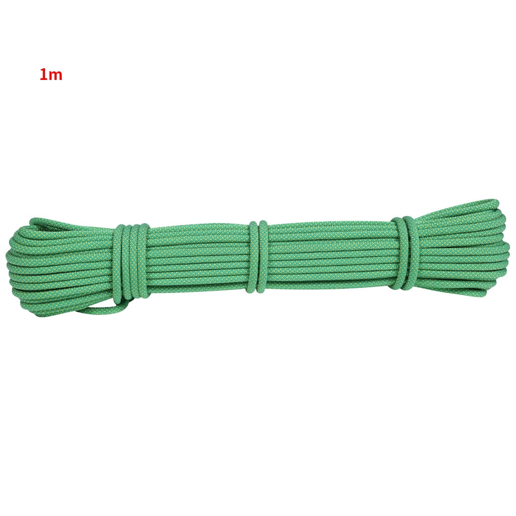 Hi.FANCY Climbing Rope Portable 6mm Non-slip Downhill Rope Outdoor Activity Survival Accessory, 1m, Green