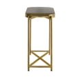 thumbnail image 3 of Dua Grey Concrete Console Table with Antique Brass, 3 of 8