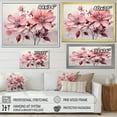 thumbnail image 4 of Designart "Simplicity in Bloom Pink Minimalist Delight II" Abstract Botanicals Floater Framed Wall Decor, 4 of 7