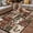 Brown, variant on Country Patch Plaid Outdoor Rug for Patio/Deck/Porch, Non-Slip Large Area Rug 6 x 9 Ft, Brown Farmhouse Retro Bear Deer Cabin Indoor Outdoor Rugs Washable Area Rugs, Camping Rug Carpet Runner