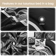 thumbnail image 3 of Lanco Black Sliver Comforter Set California King Size, 7 Piece Jacquard Floral Bedding Set, All Season, Ultra-Soft, Matching Pillows & Shams, Bed Skirt, 3 of 7