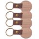 thumbnail image 1 of DIY Wood Keychain Blanks for Bag with Zinc Alloy and Light Brown Wood Slice Keychain 4pcs, 1 of 5