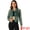 Green, variant on Mesh Sheer See Through Long Sleeve Zip Up Bomber Jacket XS Gray