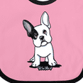 thumbnail image 4 of Inktastic B/W Frenchie (Darks) Boys or Girls Baby Bib, 4 of 4