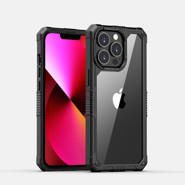 Dteck Clear Rugged Case for iPhone 13 Pro Max Upgraded Full Body