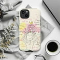 thumbnail image 6 of Cute Positive Vibes Phone Case, Hand Drawn Girl with Heart Crown and Inspirational Quotes, Whimsical Artistic Cover for iPhone 16 15 14 13 12 11 Pro Plus Mini, 6 of 6