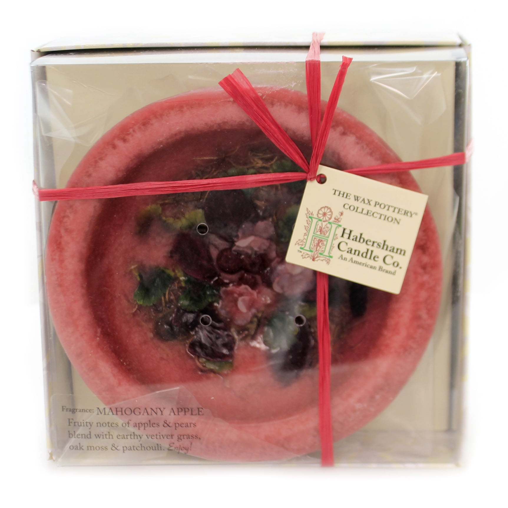 Habersham Candles MAHOGANY APPLE Wax Flameless Candle Fragrance