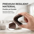 thumbnail image 2 of 2.5x2.5 inch Square Rubber Furniture Caster Cups, NOGIS Anti-Sliding Furniture Pads Bed Stopper Floor Protectors with Grip - Protect Any Flooring (Brown), 2 of 7