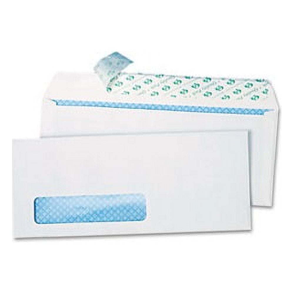 Quality Park Redi Strip Security Tinted Window Envelope, #10, 4 1/8 x 9 1/2, White, 500/Box