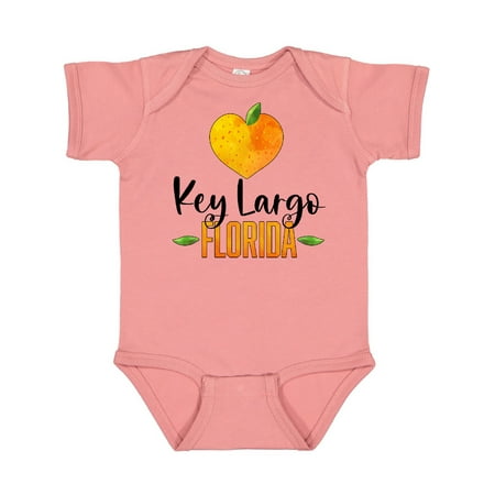 

Inktastic Key Largo Florida Orange in Heart Gift Baby Boy or Baby Girl Bodysuit