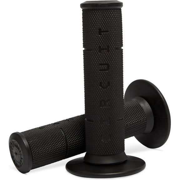 Circuit Equipment - Circuit IV Motorcycle Handlebar Grips - Non-slip, premium rubber, stainless steel - Increased comfort, safety, and durability - Black variation