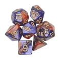 thumbnail image 4 of 7x dés en Polyédrique Lisses D4-D20 pour Enseignement des Mathématiques dés en Polyédrique dés Jeux de Table de Bar Rouge Foncé Violet, 4 of 7