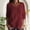Wine plus size boho tops a1, variant on Women Plus Size Fall Winter Round Neck 3/4 Sleeve Ruffle Pullover Tops Solid Boho Casual Loose Fit Tunic Tshirts Blouses Cute Trendy Clothes, Gray M