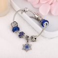 thumbnail image 5 of Pulsera azul cielo estrellado DIY cuento de hadas Navidad diamante incrustado copo de nieve pulsera de cuentas de vidrio, 5 of 5