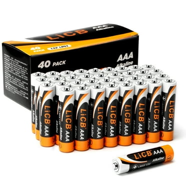 LiCB AAA Batteries (40 Pack) Triple A Alkaline Batteries,Long-Lasting Batteries for Household and Business
