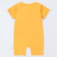 thumbnail image 6 of Fesfesfes Baby Bodysuit Short Sleeve Zipper Romper Soft Breathable 1 Piece Outfit Comfortable Toddler Clothes for Boys Girls Casual Wear Home Wear Holiday Playwear(Yellow,0-3 Months), 6 of 9