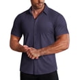 thumbnail image 6 of COOFANDY Men' Dress Shirts Short Sleeve Casual Button Down Shirt Muscl Fit Dress Shirts Wrinkle-Free, 6 of 6