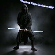 2 in 1 LED Light up Ninja Toy Sword with Motion Sounds Excellent Gift For Costume and Birthday (Blue)