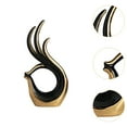 thumbnail image 6 of Baoblaze Abstract Art Ceramic Statue Ceramic Sculpture for Bedroom Centerpiece Office Black gold, 6 of 8