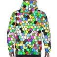 thumbnail image 5 of Bingfone Colorful Tie Dye Stained Glass Men'S Drawstring Hoodie Long Sleeve Pocket Sweatshirts-Medium, 5 of 9