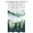 thumbnail image 2 of nqOlkjepod Outdoor Curtains for Patio Waterproof, Mist Forest Mountain Outdoor Privacy Panels Grommet, Watercolor Plant Nature Landscape Blackout Outside Curtains for Porch/Cabana 54"x84", 1 Panel, 2 of 8