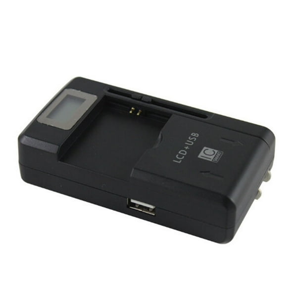 Cargador de batería universal con pantalla LCD para teléfono móvil, cargador USB con adaptador de enchufe estadounidense.