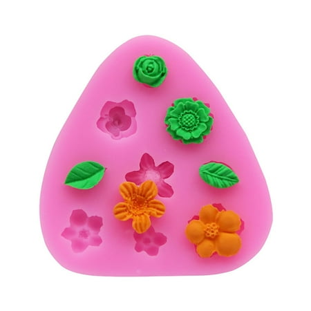

Ozmmyan Kitchen & Dining 9 Florets And Leaves Florets Collection Fondant Chocolate Mold Kitchen Gift on Clearance