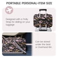 thumbnail image 5 of Floral Quilted Travel Duffel Bags for Mother Gift, Holiday Tote Bag for Women Trolley Sleeve Airlines Approved Personal Item Bag Weekender, Black, 5 of 10