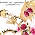 thumbnail image 6 of Matashi 24K Gold Plated Crystal Studded Dragon Ornament  Holding a Crystal Ball Holiday Decor Gift for Christmas Mother's Day Birthday, 6 of 7