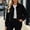 Black, variant on Jackets for Women Lapel Collar Button Up Corduroy Jacket Long Sleeve With Decorative Chest Pockets Casual Solid Color Loose Comfy Layering Jacket for Fall Daily Wear