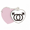 thumbnail image 1 of Reconocimiento de la igualdad de género entre los hombres Bolsa de viaje Mirror maquillaje corazón rosa, 1 of 4