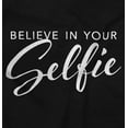 thumbnail image 2 of Believe in Selfie Cute Motivational Women Plus Size Long Sleeve Graphic Tee Brisco Brands 2X, 2 of 5