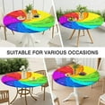 thumbnail image 7 of Rainbow Tie Dye Spiral Pattern Round Fitted Tablecloth with Elastic Edge,Dining Table Cover Waterproof,Outdoor Round Tablecloth for Camping,Dining,Indoor and Outdoor, 7 of 7