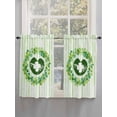 thumbnail image 5 of St. Patrick's Day Bathroom Window Curtain, Lucky Shamrock Wreath Lips Green Stripes Light Filtering Coffee Kitchen Curtains, Bedroom Living Room Curtains 2 Panel 84"x45", 5 of 6