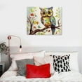 thumbnail image 4 of COMIO  Curious Owl Painting for Wall, Quirky Cute Owl Picture Canvas Art for Living Room Bedroom Wall Decor, Gallery Wrapped, 4 of 4