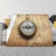 thumbnail image 1 of Fotbe Magnetic Old Compass On World Map Manta de Franela con Estampado, Manta Ultrasuave para Cama, Sofá, Auto, Hipoalergénica y Antibolitas-50"x40", 1 of 6