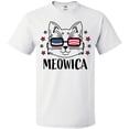 thumbnail image 3 of Inktastic 4th of July Meowica Cat in Flag Sunglasses T-Shirt, 3 of 5